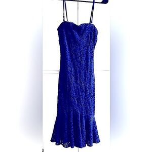 Cache Blue Lace Trumpet Dress- NWT